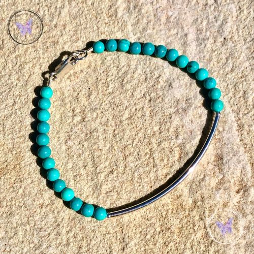 Turquoise Beaded Tube Bracelet